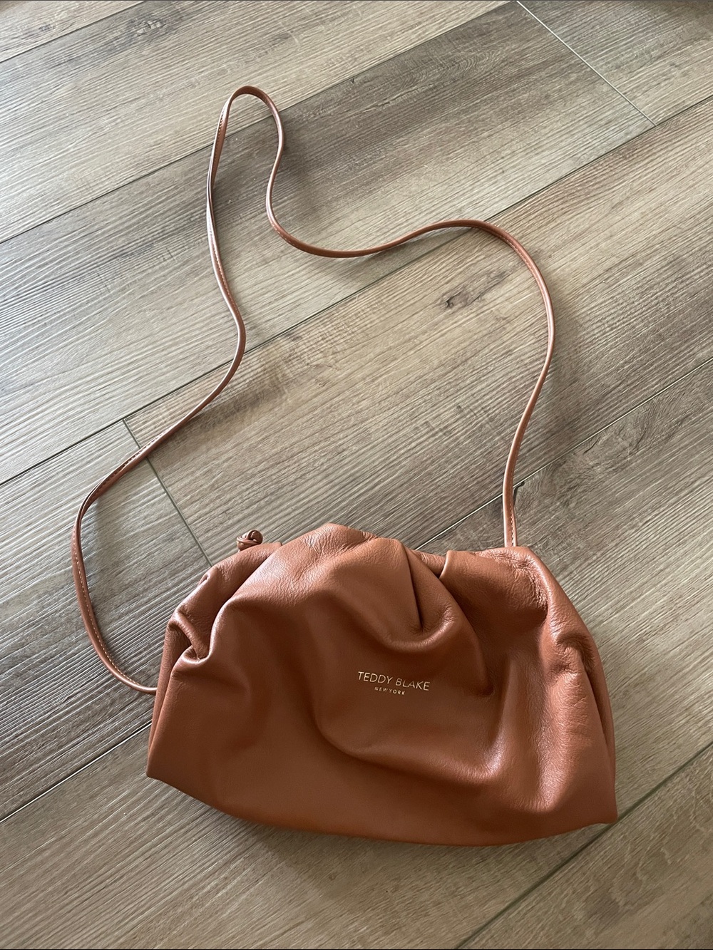 Teddy Blake Cognac Leather Crossbody Pouch